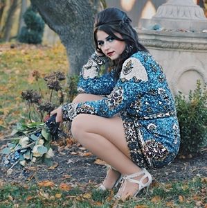 Sherri Hill long sleeve designed dress